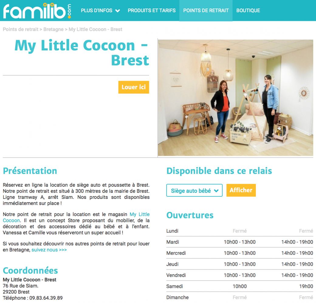 Location de poussette, siège auto bébé à Brest – FAMILIB
